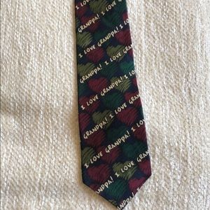 I Love Grandpa! Neck Tie. Hearts! Ralph Marlin